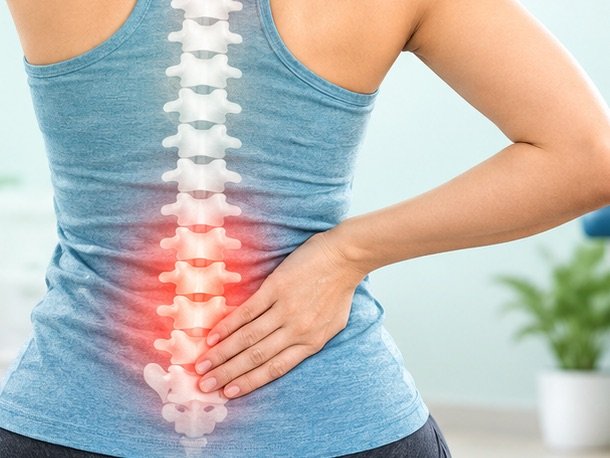 Illustration of spine care with C-arm guidance